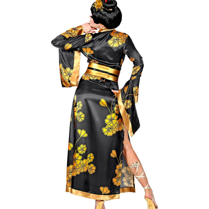 Widmann SRL Geisha jurk gouden bloemen