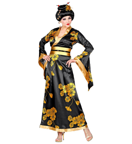 Widmann SRL Geisha jurk gouden bloemen