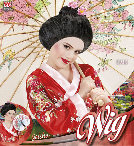 Widmann SRL Geisha pruik kind voor Japanse kleding