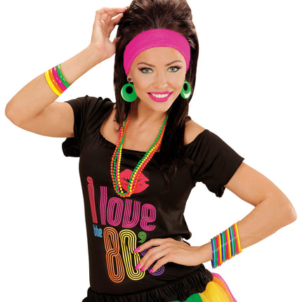 Widmann SRL Gekleurde parelkettingen neon disco