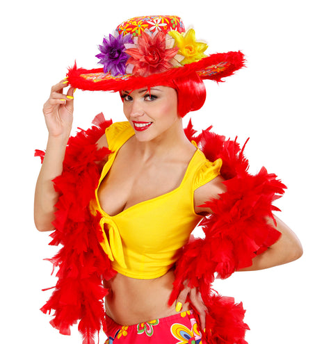 Widmann SRL Gele bloemen haarclip met glitters