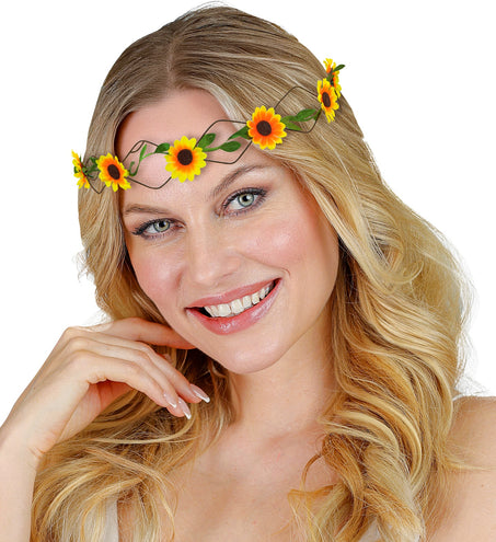 Widmann SRL Gele bloemen hoofdbandjes