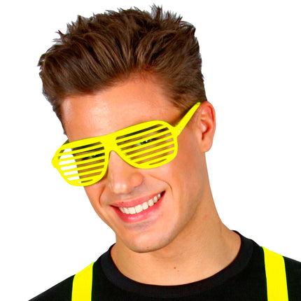 Widmann SRL Gele bril met luikjes