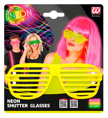 Widmann SRL Gele bril met luikjes