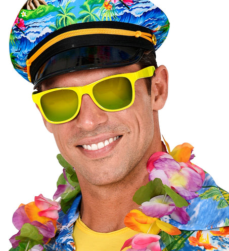 Widmann SRL Gele karakter bril Blues brother