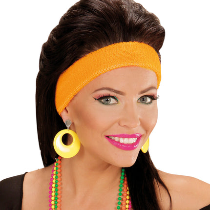 Widmann SRL Gele oorbellen neon disco