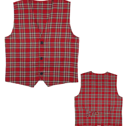 Widmann SRL Geruit vest Tartan motief rood