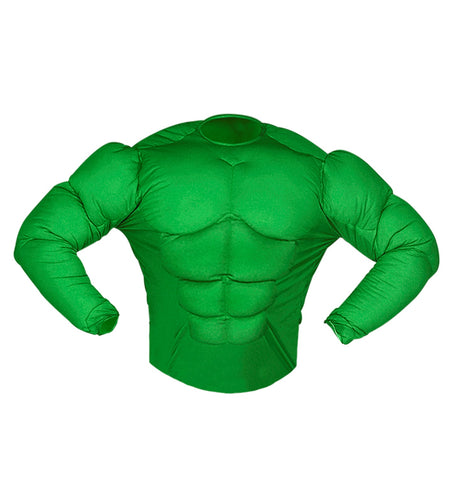 Widmann SRL Gespierd shirt groen Hulk spierballen kind