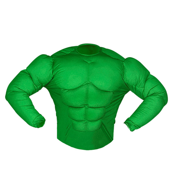 Widmann SRL Gespierd shirt groen Hulk spierballen kind