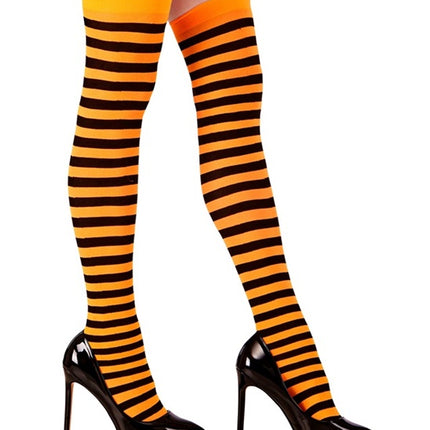 Widmann SRL Gestreepte kniekous oranje zwart