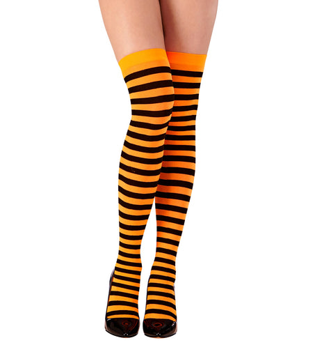 Widmann SRL Gestreepte kniekous oranje zwart