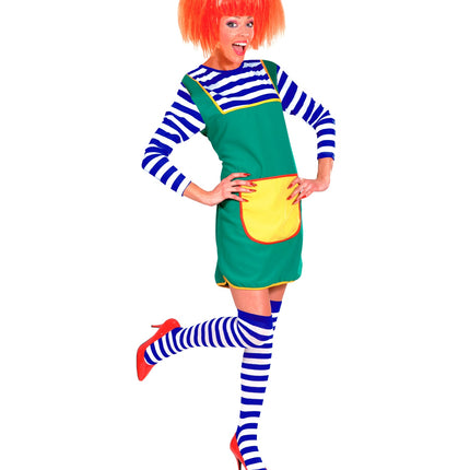 Widmann SRL Gestreepte kniekousen blauw wit