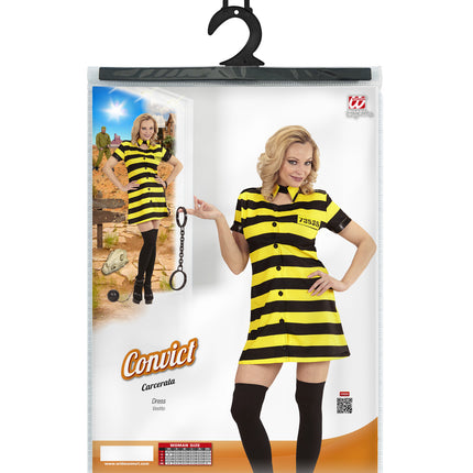 Widmann SRL Gevangene jurkje geel zwart dames