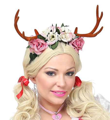 Widmann SRL Gewei met bloemen diadeem