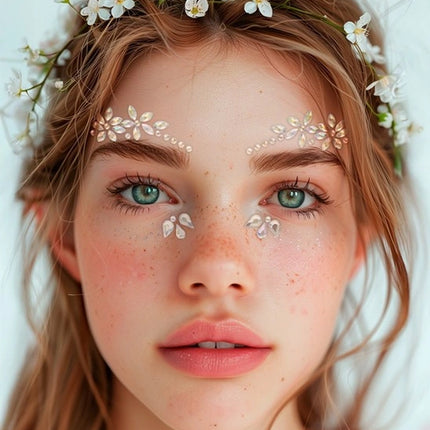 Widmann SRL Gezichtsdecoratie bloemen Finn