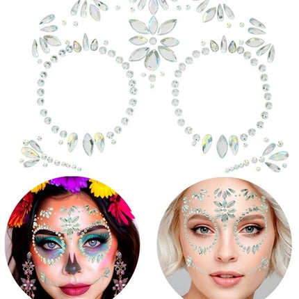 Widmann SRL Gezichtsdecoratie dag van de doden diamant Joss