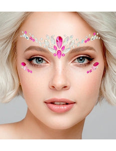 Widmann SRL Gezichtsdecoratie roze Stijn