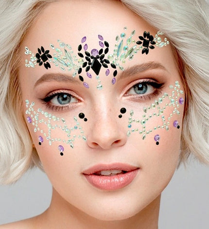 Widmann SRL Gezichtsdecoratie spinnenweb en spin Emma