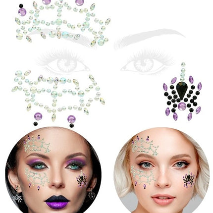 Widmann SRL Gezichtsdecoratie spinnenweb en spin Evae