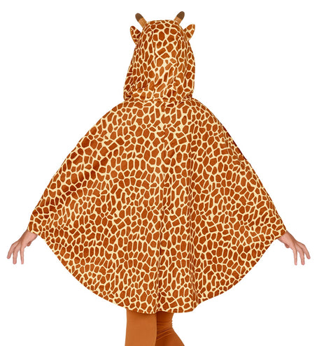 Widmann SRL Giraffen poncho met muts kinderen