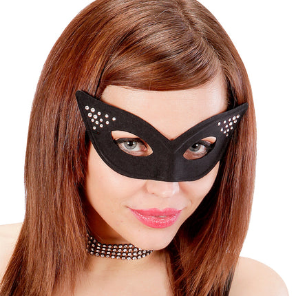 Widmann SRL Glamour oogmaskers met steentjes