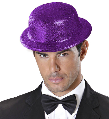 Widmann SRL Glitter bolhoed paars