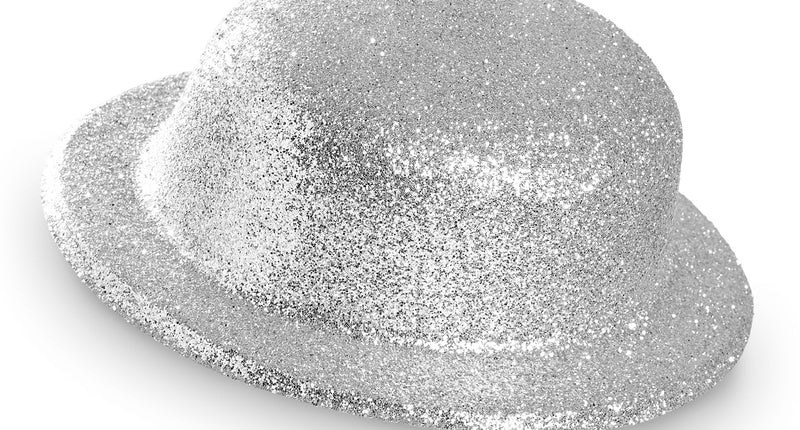 Widmann SRL Glitter bolhoed zilver