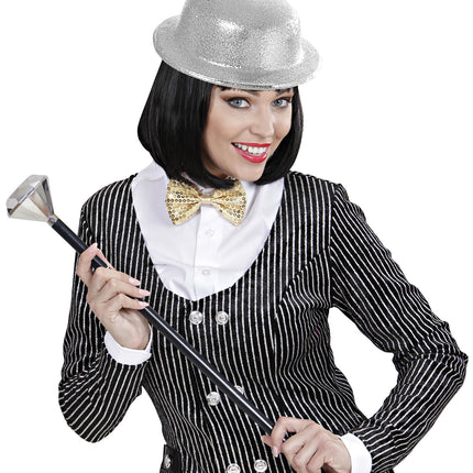 Widmann SRL Glitter bolhoed zilver