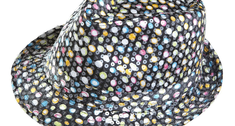 Widmann SRL Glitter gleufhoed met gekleurde pailletten