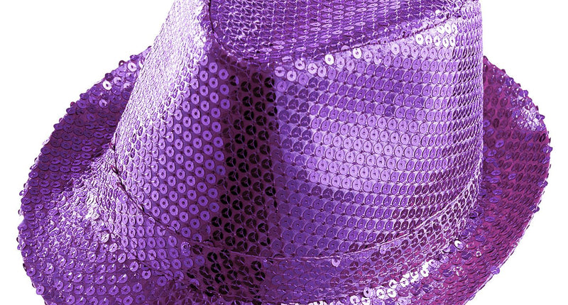 Widmann SRL Glitter gleufhoed paars pailletten