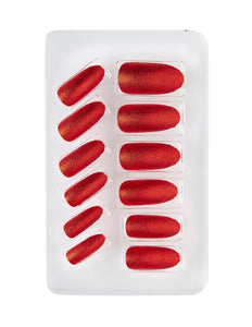 Widmann SRL Glitter opplaknagels rood