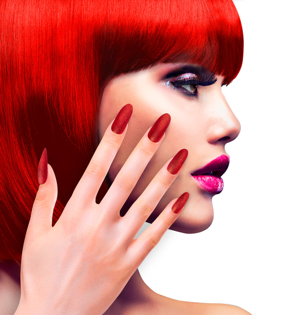 Widmann SRL Glitter opplaknagels rood