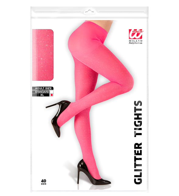 Widmann SRL Glitter panty roze dames