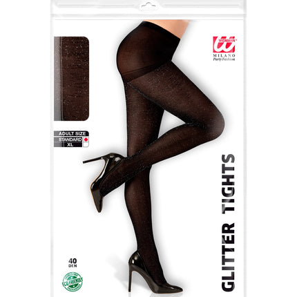 Widmann SRL Glitter panty zwart dames