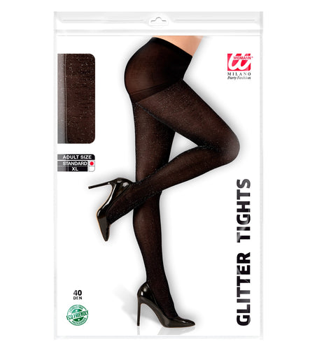 Widmann SRL Glitter panty zwart dames