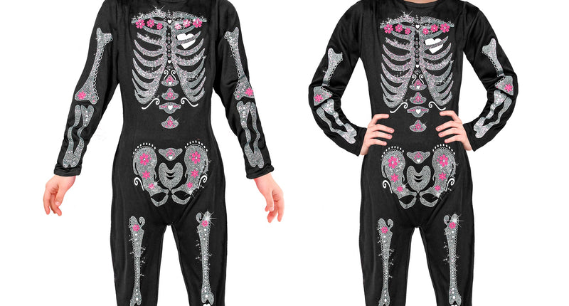 Widmann SRL Glitter skelet pak kinderen