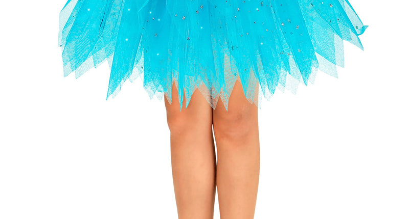 Widmann SRL Glitter tutu rok blauw kinderen