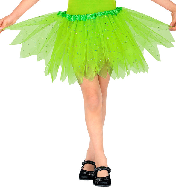 Widmann SRL Glitter tutu rok groen kinderen
