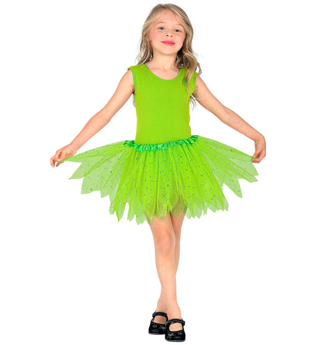 Widmann SRL Glitter tutu rok groen kinderen