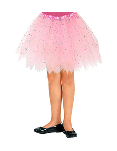 Widmann SRL Glitter tutu rok kort lichtroze kinderen