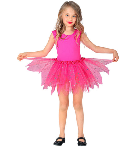 Widmann SRL Glitter tutu rok kort roze kinderen