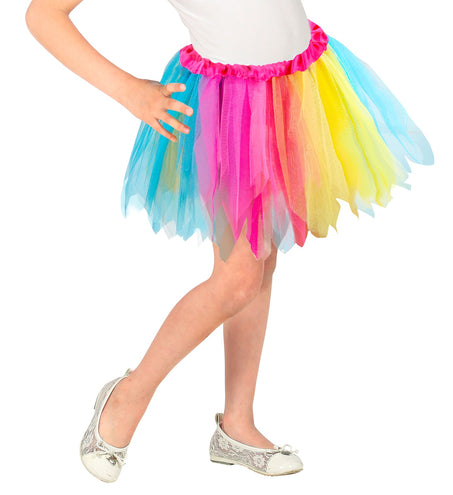 Widmann SRL Glitter tutu rok multi kleuren kinderen