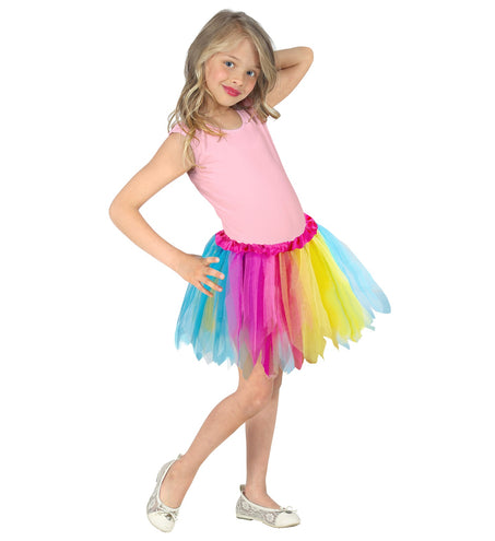 Widmann SRL Glitter tutu rok multi kleuren kinderen