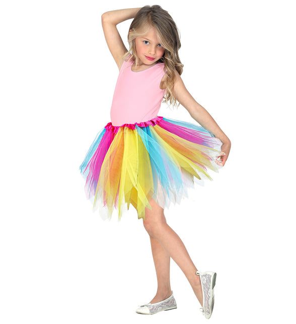 Widmann SRL Glitter tutu rok multi kleuren kinderen