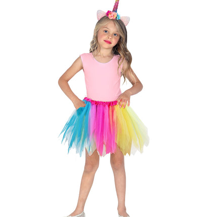 Widmann SRL Glitter tutu rok multi kleuren kinderen