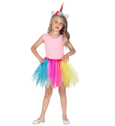 Widmann SRL Glitter tutu rok multi kleuren kinderen