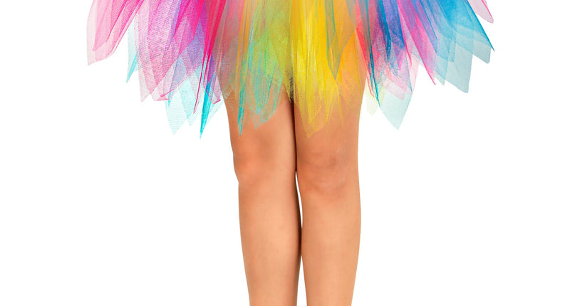 Widmann SRL Glitter tutu rok multi kleuren kinderen