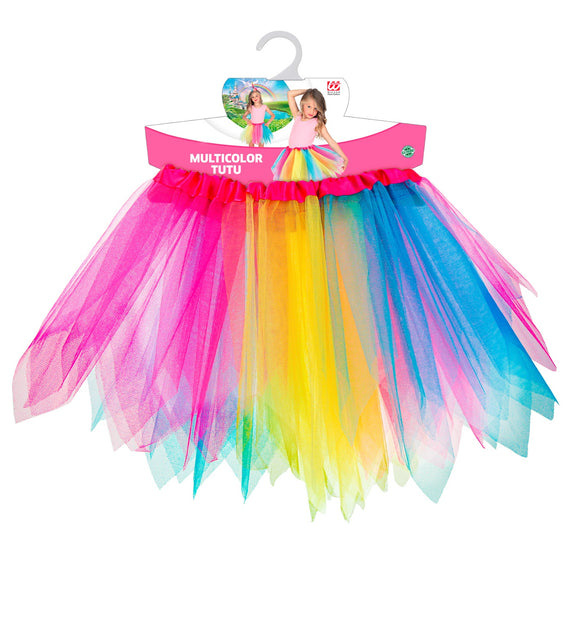 Widmann SRL Glitter tutu rok multi kleuren kinderen