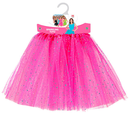 Widmann SRL Glitter tutu rok roze dames