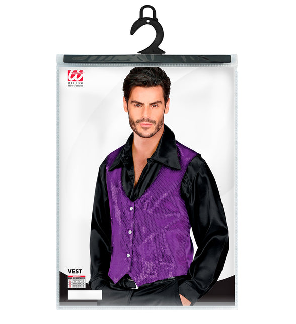 Widmann SRL Glitter vest paars pailletten